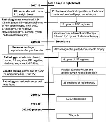 Adolescent triple-negative breast cancer with germline pathogenic variants in both BRCA1 and TP53 genes: A case report